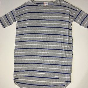 LuLaRoe Irma Top Loose Knit Tunic Size XXS Striped
